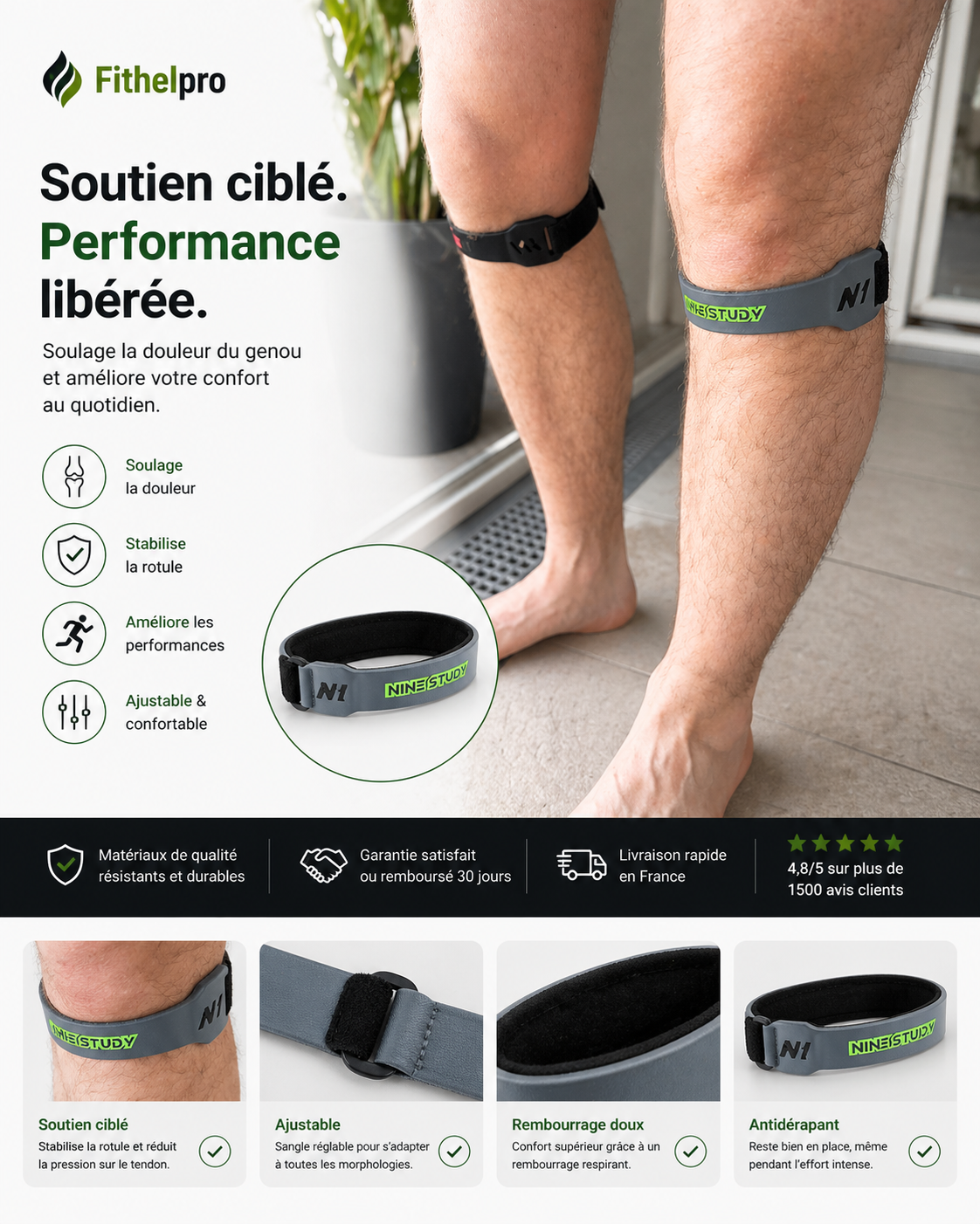 Fithelpro™ Sangle Rotulienne Pro